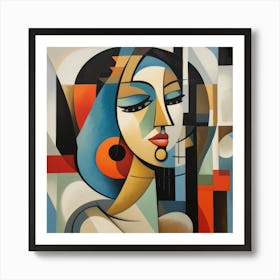 Cubism Cuban Woman 04 Art Print