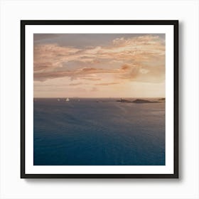 Sunset Over The Sea Art Print