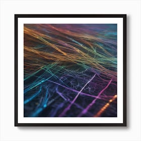 Abstract Image Of Colorful Lines 1 Art Print