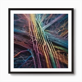 Abstract Image Of A Colorful Network Art Print