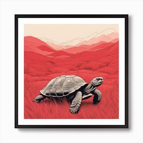 Turtle In The Desert Art Print