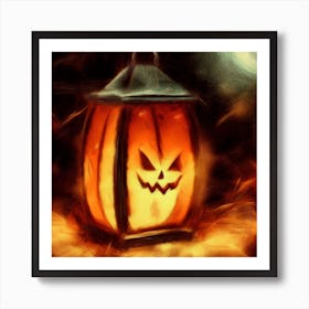 Halloween Lantern 1 Art Print