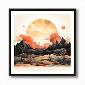 Desert Landscape Art Print