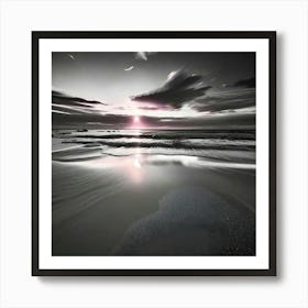 Sunset On The Beach 10 Art Print