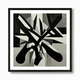 Black and White Abstract Art 146 Art Print