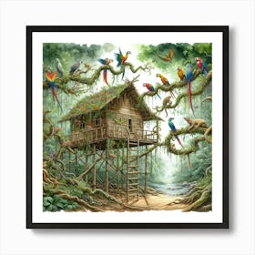 The house in the woods Art Print
