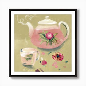 Herbal Tea Square Art Print