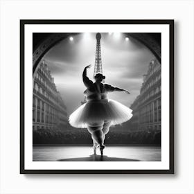 Ballerina In Paris Art Print