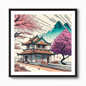 Asian Style House 1 Art Print