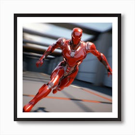 Red Iron Man Poster