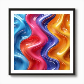 Colorful Liquid Background Art Print