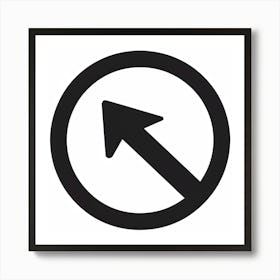 Business Navigation Icon Featuring A Curved Arrow Pointing Upward Encapsulated Within A Round Picto (6) Art Print