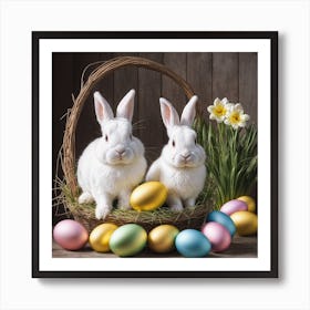 Easter Bunnies Art Print