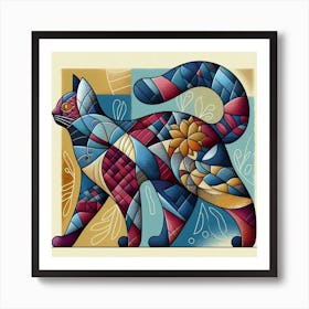 Cat Of A Thousand Colors Art Print