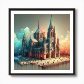 Cathedral In The Clouds 1 Art Print