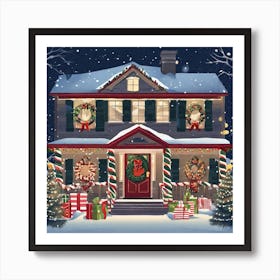 Christmas House 3 Art Print