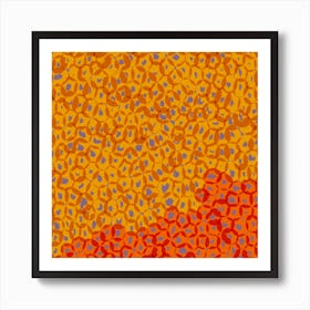 Abstract Yellow Dots Art Print