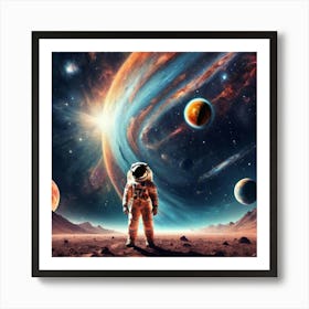 Astronaut In Space 1 Art Print