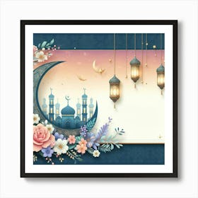 Islamic Ramadan Greeting Card 4 Art Print