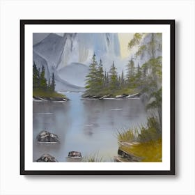 Yosemite Lake Art Print