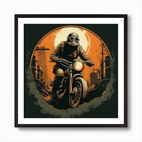 Motorcycle Rider 5 Art Print