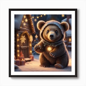 Christmas Bear Art Print