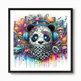 Psychedelic Panda 18 Art Print