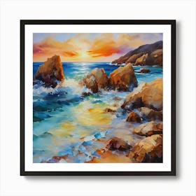 Sunset By The Sea 27 Art Print