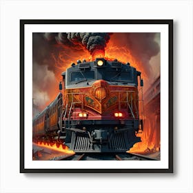 Train To Hell 1 Art Print
