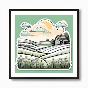 Farm In The Countryside 43 Art Print