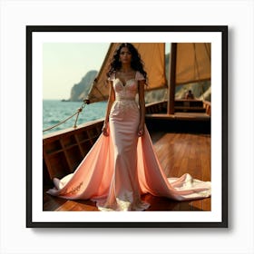 Mermaid Wedding Dress 7 Art Print