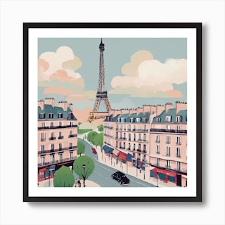 Paris, France Travel Watercolor Art Print Art Print by Adrienne