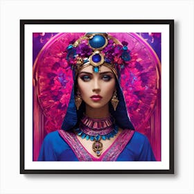 Cleopatra, the legendary Queen of Egypt. Art Print