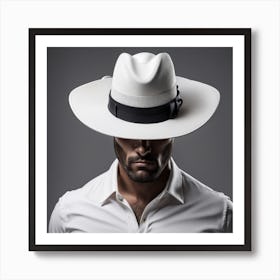 The Marine In Private Wearing A White Hat -Photo Real Portrait Art Print
