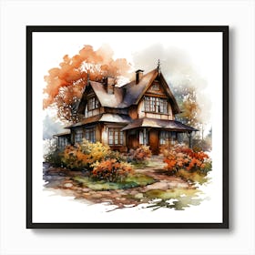 Watercolor House 1 Art Print