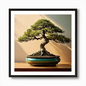 Firefly Elegant Bonsai Tree In A Tranquil Minimalist Design 40171 (2) Poster