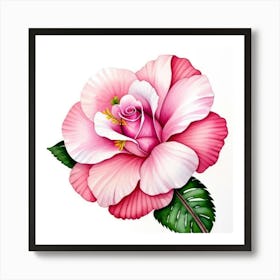 Pink Hibiscus 1 Art Print