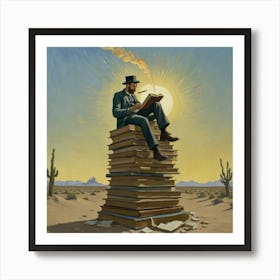 Pyramid of Wisdom: A Man’s Ascent Art Print