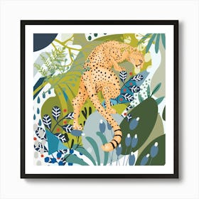 Cheetah Vector Art Art Print