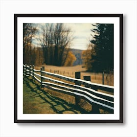 Fence and nature Art Print