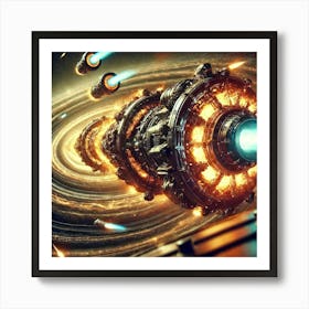 Gravitational Cannons Focused Representation Converted Art Print