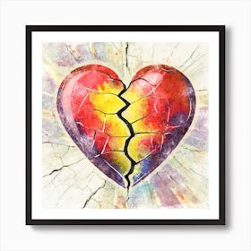 Broken Heart Art Print