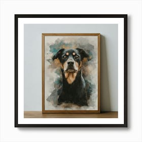 Rottweiler Portrait Art Print