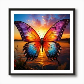 Firefly Whimsical Sunrise With Painted Butterfly Wings 54090 (2) Art Print