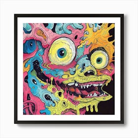 Psychedelic Monster Art Print