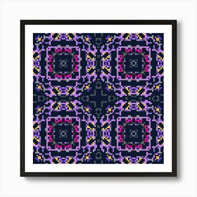Decorative background made from small squares. 7 Art Print
