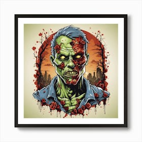 Zombie Man 1 Art Print