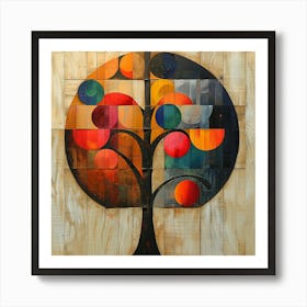 Tree Of Life - colorful cubism, cubism, cubist art,    abstract art, abstract painting  city wall art, colorful wall art, home decor, minimal art, modern wall art, wall art, wall decoration, wall print colourful wall art, decor wall art, digital art, digital art download, interior wall art, downloadable art, eclectic wall, fantasy wall art, home decoration, home decor wall, printable art, printable wall art, wall art prints, artistic expression, contemporary, modern art print, Art Print