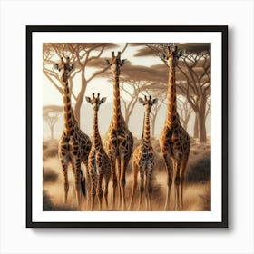 Giraffes Art Print