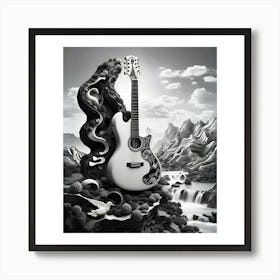 Yin and Yang in Guitar Harmony 16 Art Print